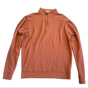 Peter Millar Men’s Orange Quarter Zip Sweater